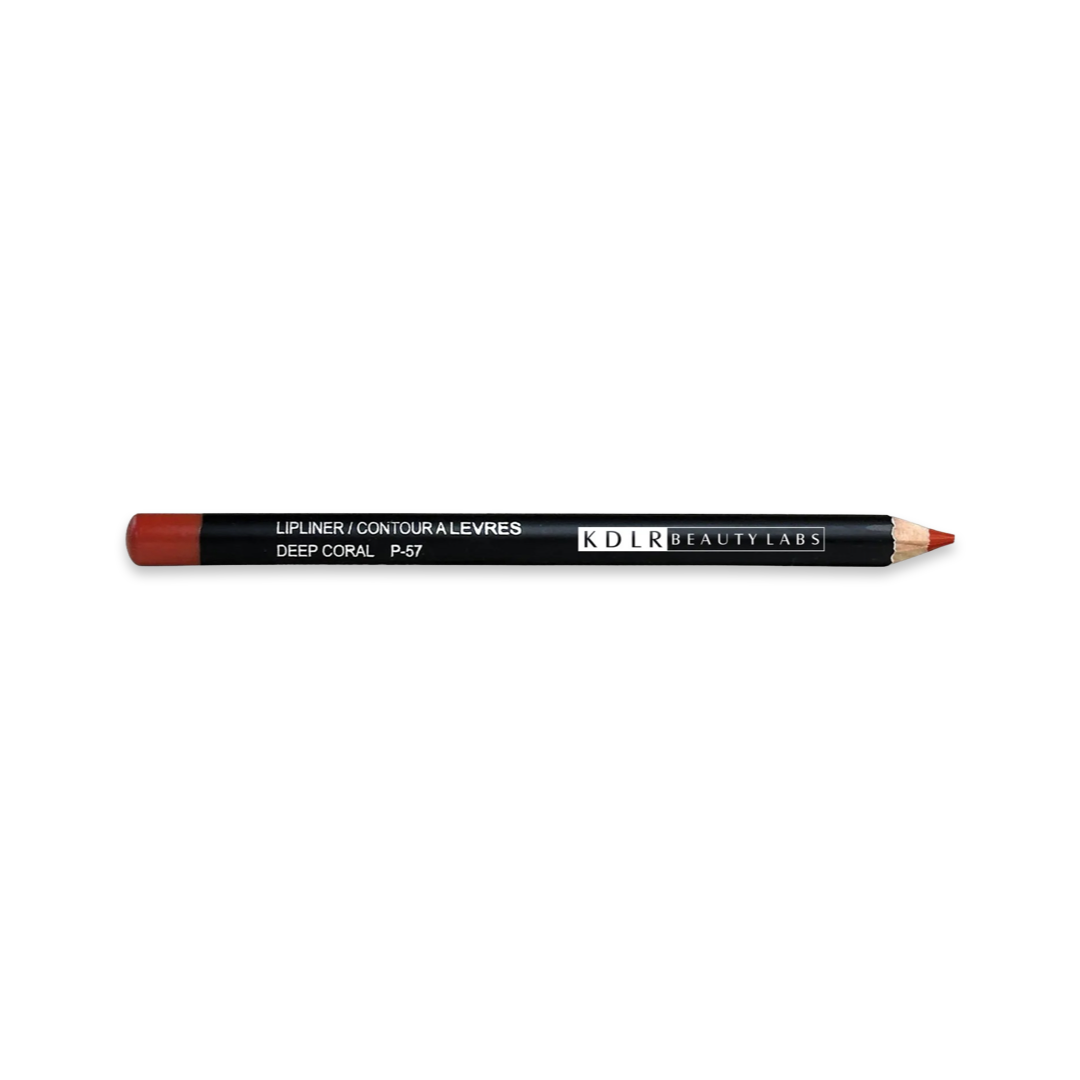 KDLR Beauty Labs Lip Liner, showcasing rich pigments and creamy texture in eco-friendly packaging. Variant: Deep Coral