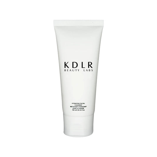 KDLR Beauty Labs Universal Hydrating Cleanser bottle on a white background, highlighting a gentle daily face wash that is safe and effective for all skin types.