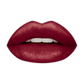 Swatch of KDLR Beauty Labs' SatinMatte Lip Stain, featuring enduring color with a velvety matte finish for all-day wear, buildable shades, unique doe-shaped applicator, vitamin E enriched, and an eco-friendly, vegan formula. Variant: Deep Burgundy