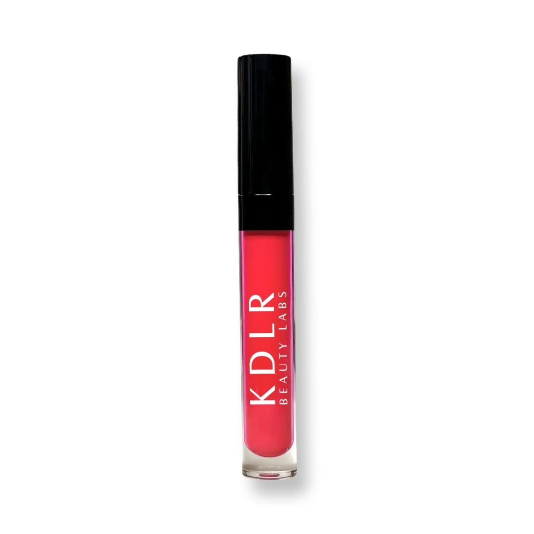 KDLR Beauty Labs MatteShift™﻿ Liquid Lipstick in various shades, showcasing its vegan, cruelty-free, smudge-proof formula transitioning from liquid to matte finish. Variant: Coral Crush