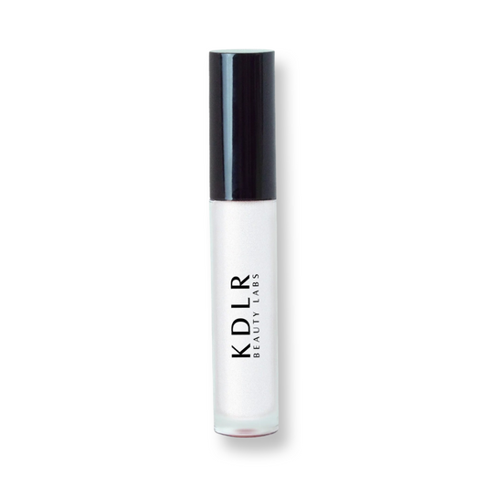 KDLR Beauty Labs' Power Drip Lip Gloss, showcasing radiant shine, full lips in shimmer and natural finishes, perfect for versatile, luxurious day-to-night lip makeup. Variant: Glamour