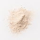 Loose soft-focus finishing powder texture in a light neutral tone with an ultra-fine matte finish on a clean white background