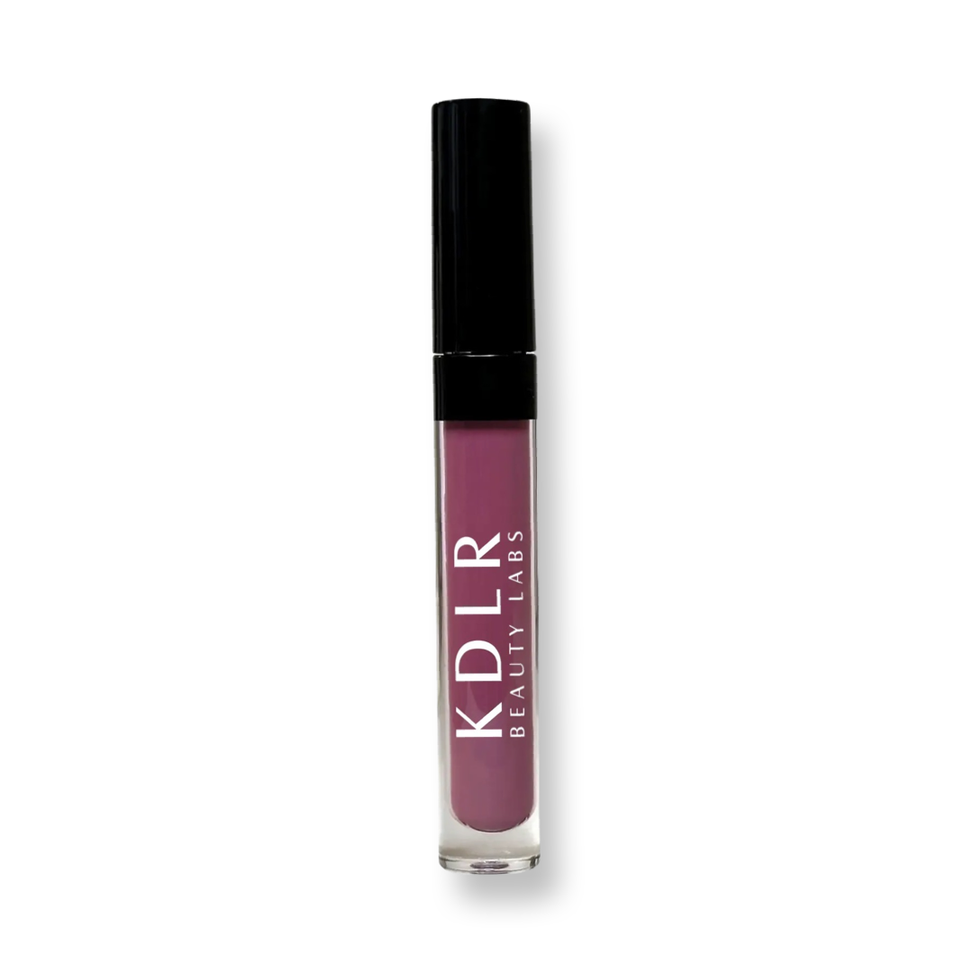 KDLR Beauty Labs MatteShift™﻿ Liquid Lipstick in various shades, showcasing its vegan, cruelty-free, smudge-proof formula transitioning from liquid to matte finish. Variant: Mulberry