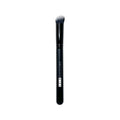 KDLR Beauty Labs Angled Conceal and Blur brush, a dense, slanted synthetic under-eye concealer buffing brush with black and white bristles and a glossy black handle on a white background.