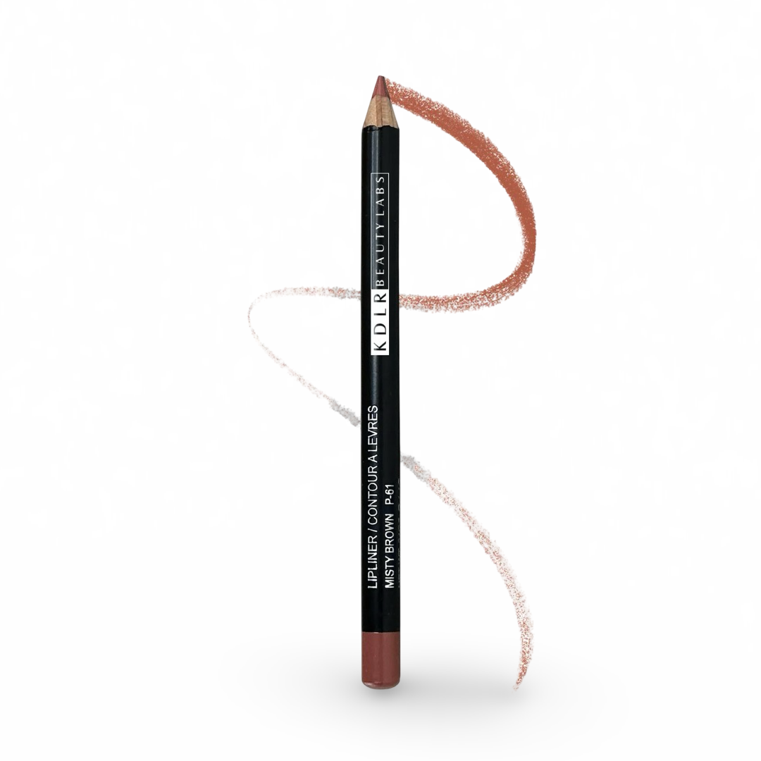 KDLR Beauty Labs Lip Liner, showcasing rich pigments and creamy texture in eco-friendly packaging. Variant: Misty Brown