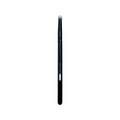 KDLR Beauty Labs Precision Crease and Smudge brush, a small tapered synthetic eyeshadow blending and eyeliner smudging brush with black and white bristles and a glossy black handle on a white background.