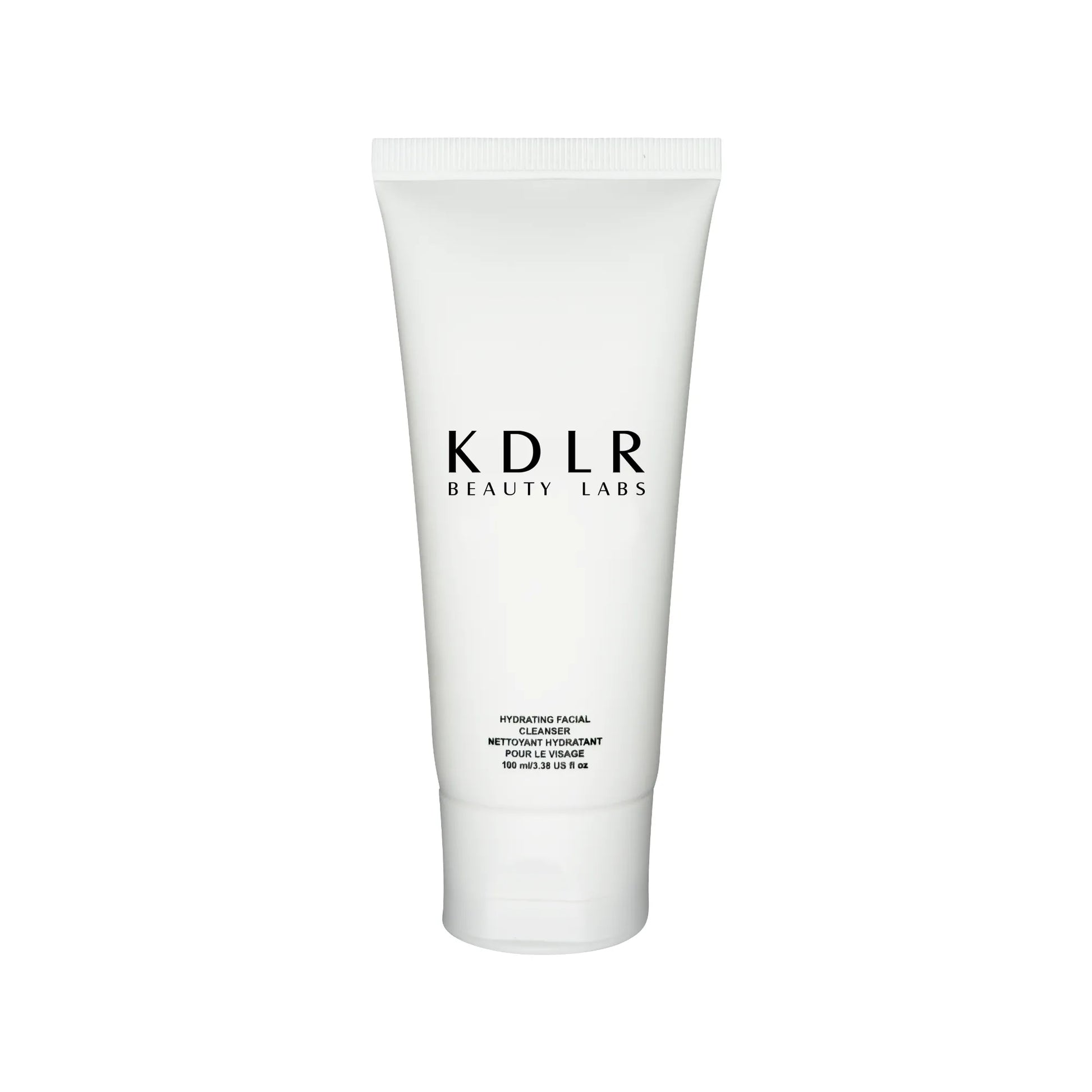 KDLR Beauty Labs Universal Hydrating Cleanser bottle on a white background, highlighting a gentle daily face wash that is safe and effective for all skin types.