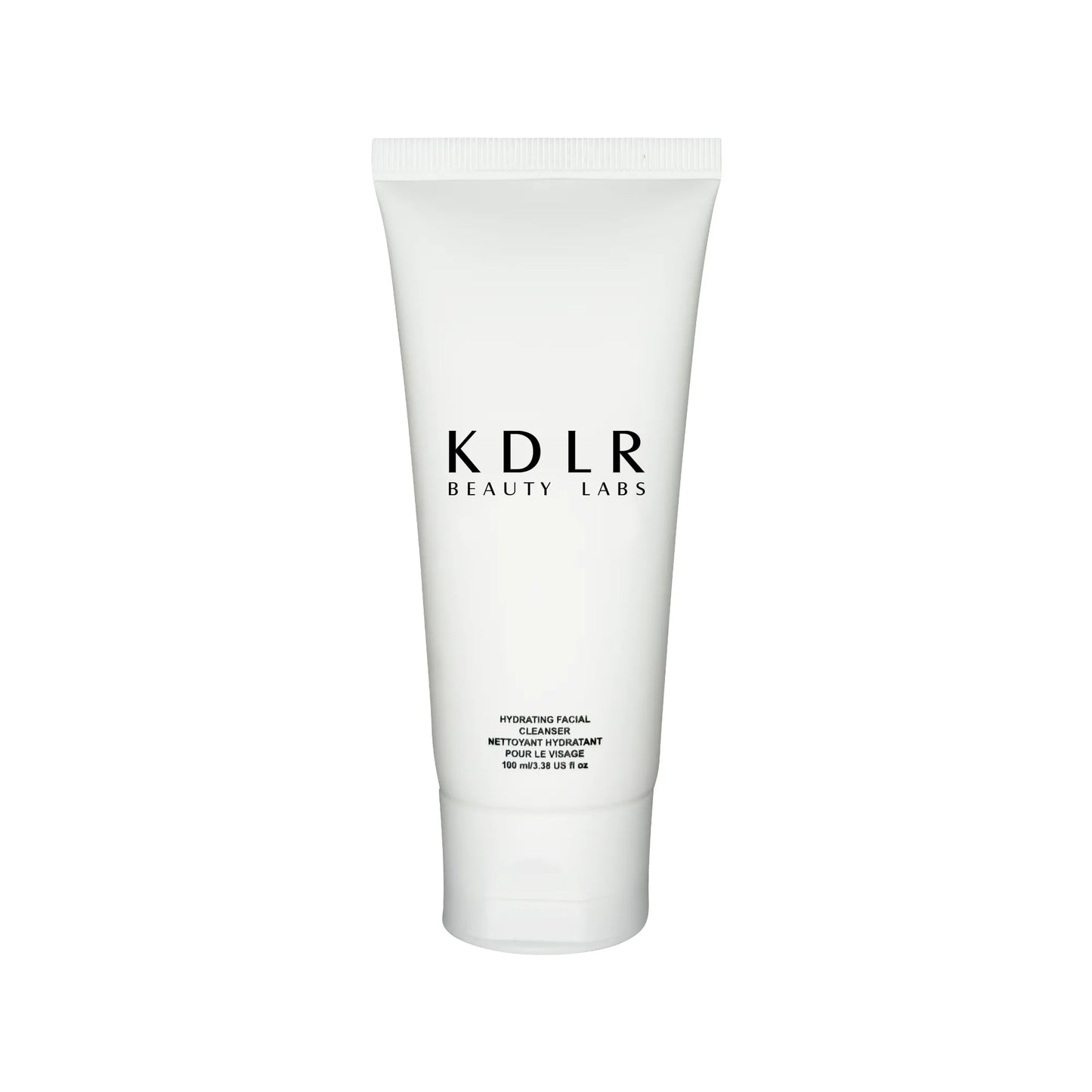 KDLR Beauty Labs Universal Hydrating Cleanser bottle on a white background, highlighting a gentle daily face wash that is safe and effective for all skin types.